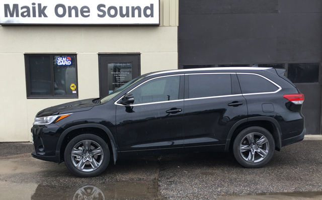 Toyota 2018 Highlander with professional window tint in North Bay